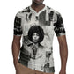 Angela Davis Black History Rights Activism Rugby Jersey Vintage Newspaper Collage Retro Protest Art