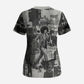 Angela Davis Black History Rights Activism Scrub Top Vintage Newspaper Collage Retro Protest Art