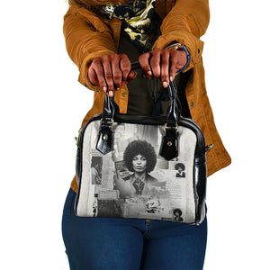 Angela Davis Black History Rights Activism Shoulder Handbag Vintage Newspaper Collage Retro Protest Art