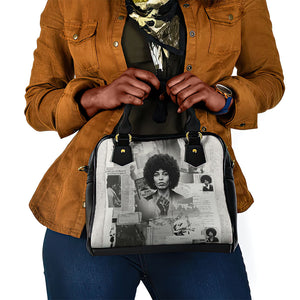 Angela Davis Black History Rights Activism Shoulder Handbag Vintage Newspaper Collage Retro Protest Art