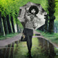 Angela Davis Black History Rights Activism Umbrella Vintage Newspaper Collage Retro Protest Art