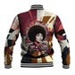 Angela Davis Black History Rights Activism Baseball Jacket Abstract Geometric Pop Art Retro Civil Rights