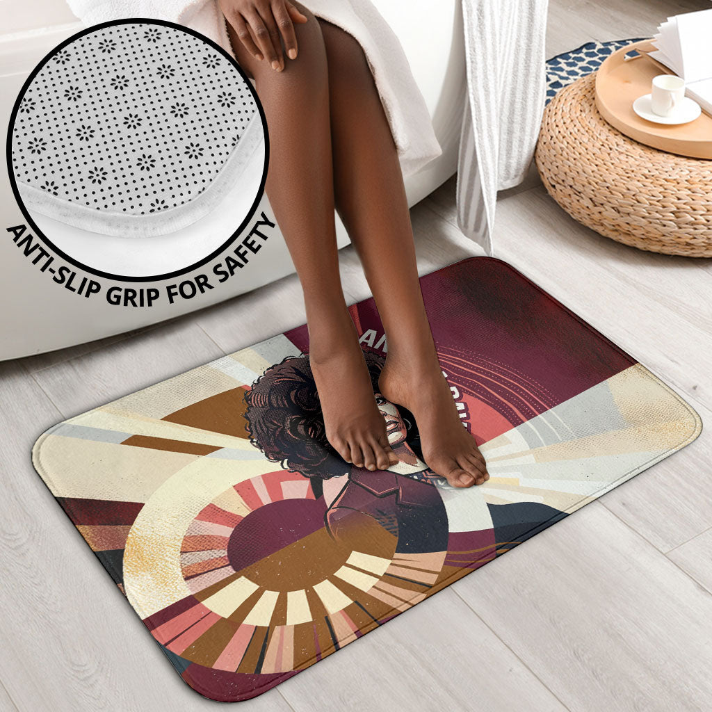Angela Davis Black History Rights Activism Bathroom Set Abstract Geometric Pop Art Retro Civil Rights