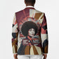 Angela Davis Black History Rights Activism Blazer Abstract Geometric Pop Art Retro Civil Rights