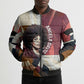 Angela Davis Black History Rights Activism Bomber Puffer Jacket Abstract Geometric Pop Art Retro Civil Rights