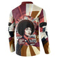 Angela Davis Black History Rights Activism Button Sweatshirt Abstract Geometric Pop Art Retro Civil Rights