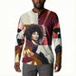 Angela Davis Black History Rights Activism Button Sweatshirt Abstract Geometric Pop Art Retro Civil Rights