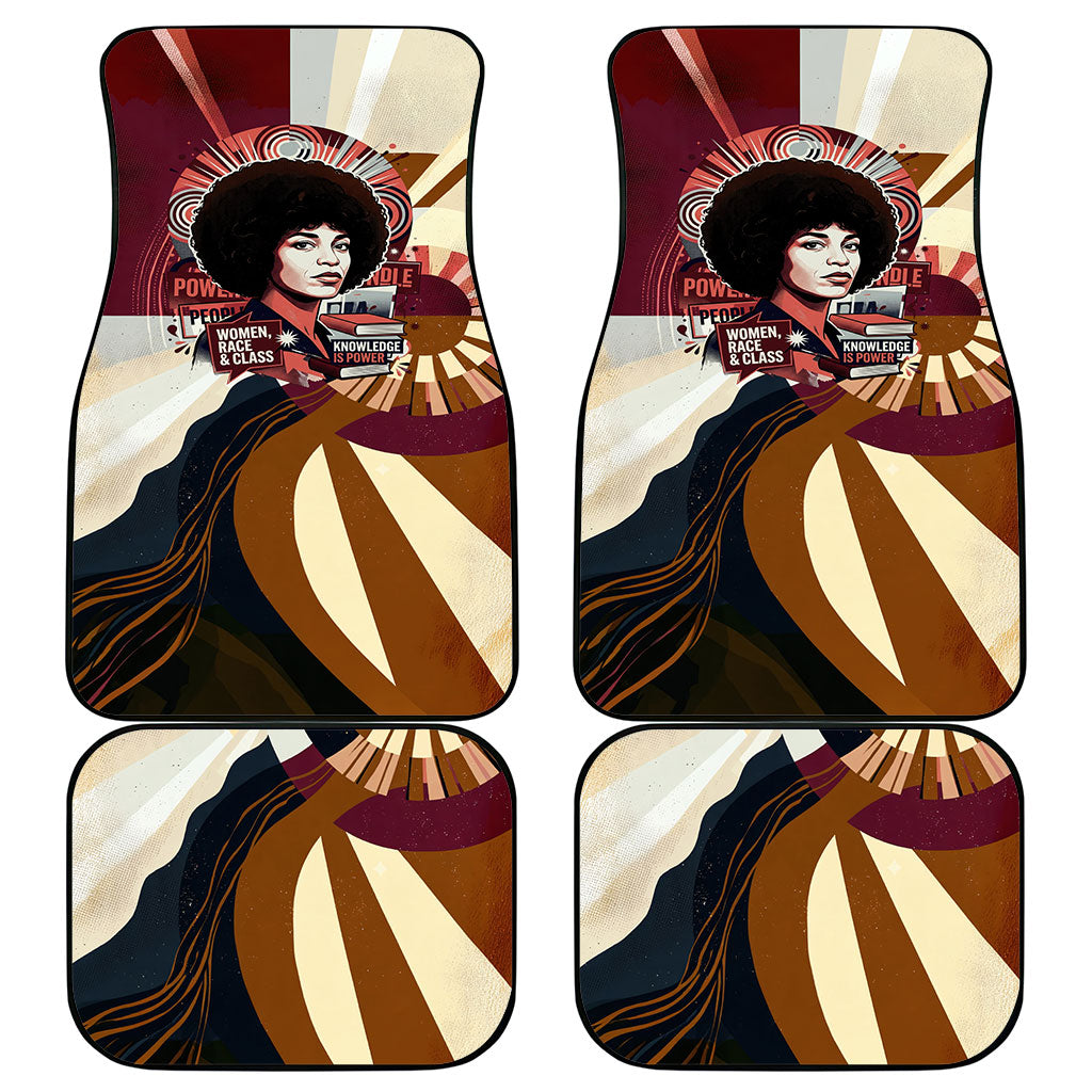 Angela Davis Black History Rights Activism Car Mats Abstract Geometric Pop Art Retro Civil Rights