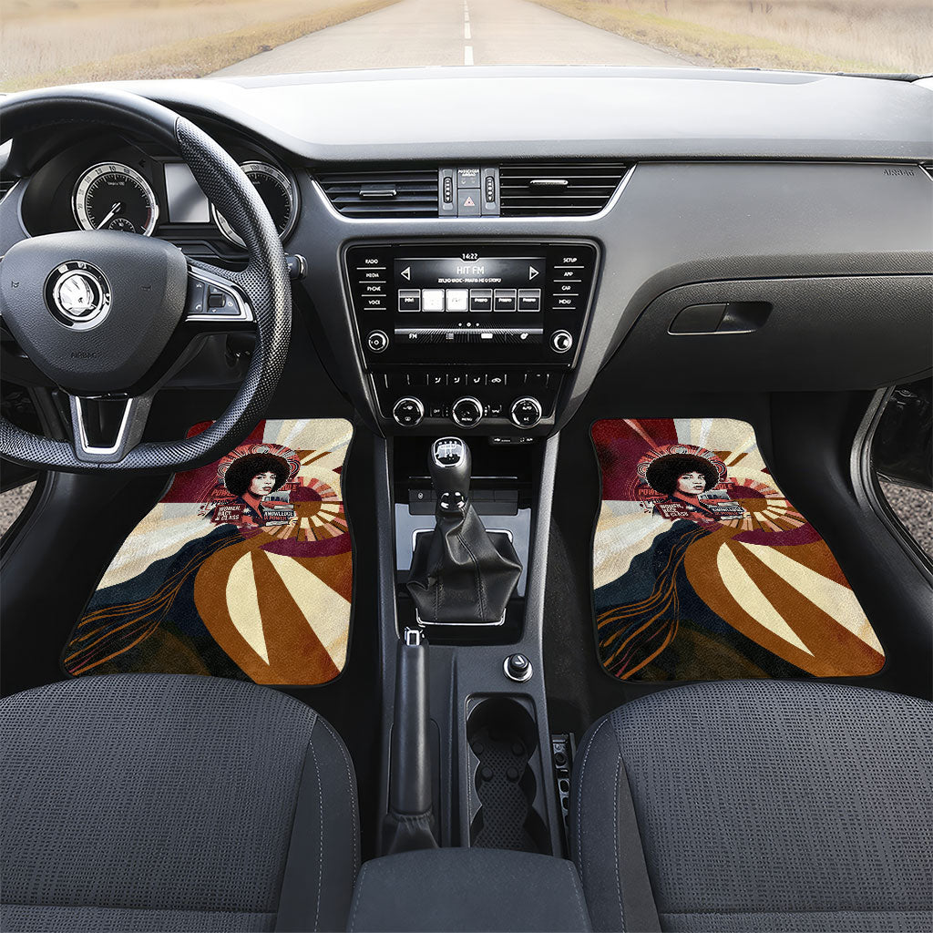 Angela Davis Black History Rights Activism Car Mats Abstract Geometric Pop Art Retro Civil Rights