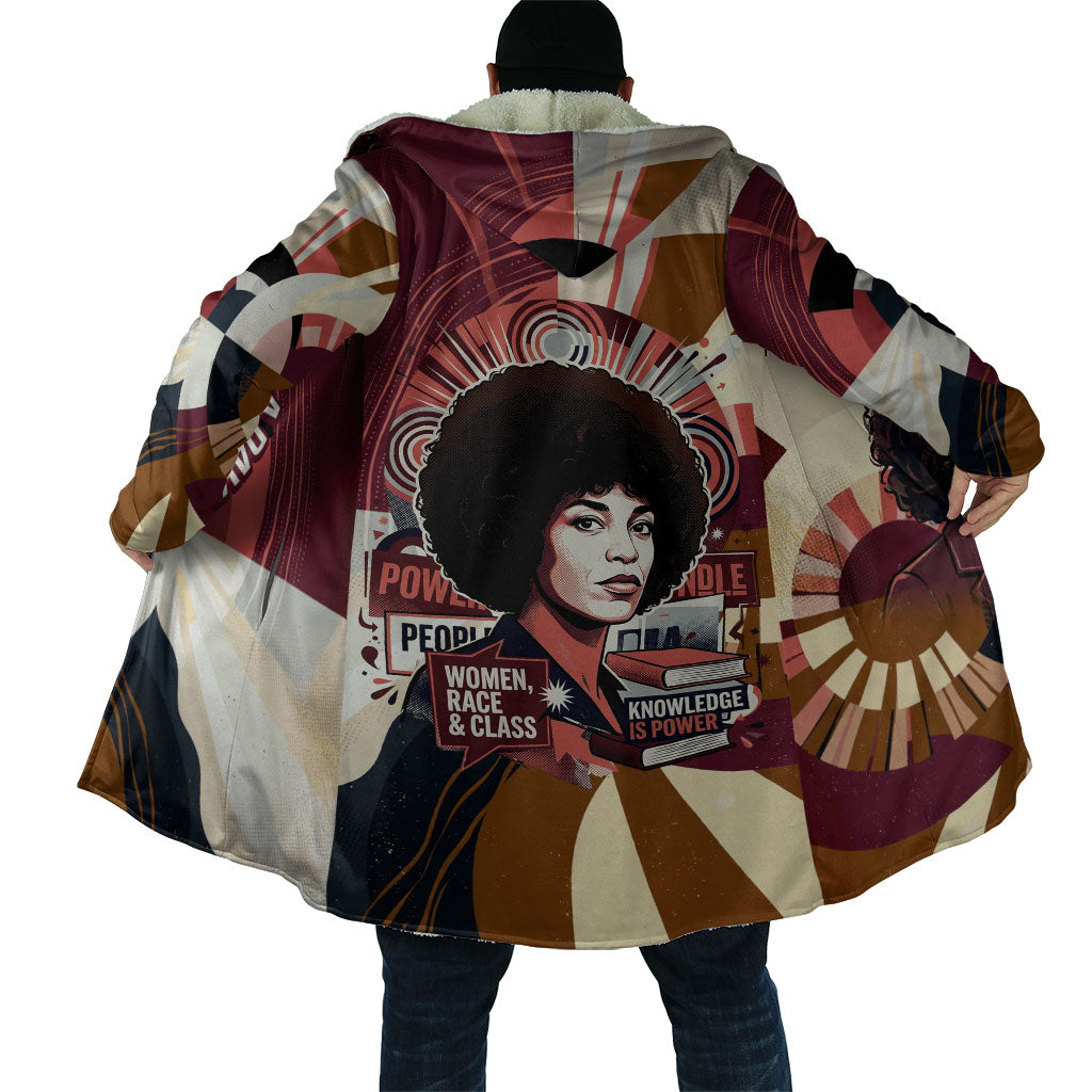 Angela Davis Black History Rights Activism Cloak Abstract Geometric Pop Art Retro Civil Rights
