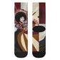 Angela Davis Black History Rights Activism Crew Socks Abstract Geometric Pop Art Retro Civil Rights