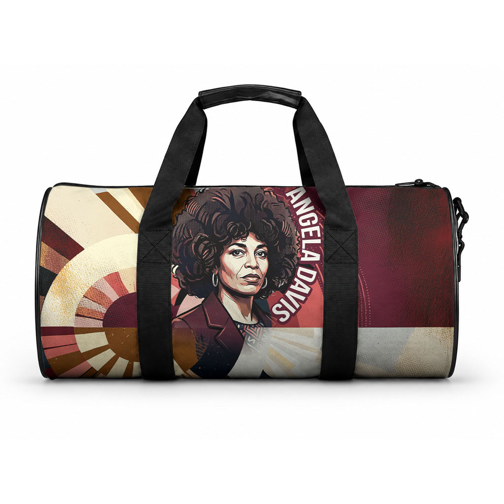 Angela Davis Black History Rights Activism Duffle Bag Abstract Geometric Pop Art Retro Civil Rights