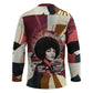 Angela Davis Black History Rights Activism Hockey Jersey Abstract Geometric Pop Art Retro Civil Rights