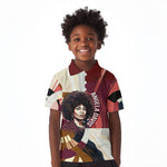 Angela Davis Black History Rights Activism Kid Polo Shirt Abstract Geometric Pop Art Retro Civil Rights