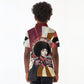 Angela Davis Black History Rights Activism Kid Polo Shirt Abstract Geometric Pop Art Retro Civil Rights