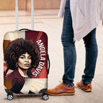 Angela Davis Black History Rights Activism Luggage Cover Abstract Geometric Pop Art Retro Civil Rights