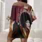 Angela Davis Black History Rights Activism Off Shoulder Short Dress Abstract Geometric Pop Art Retro Civil Rights