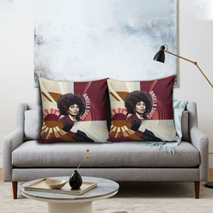 Angela Davis Black History Rights Activism Pillow Cover Abstract Geometric Pop Art Retro Civil Rights