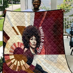 Angela Davis Black History Rights Activism Quilt Abstract Geometric Pop Art Retro Civil Rights