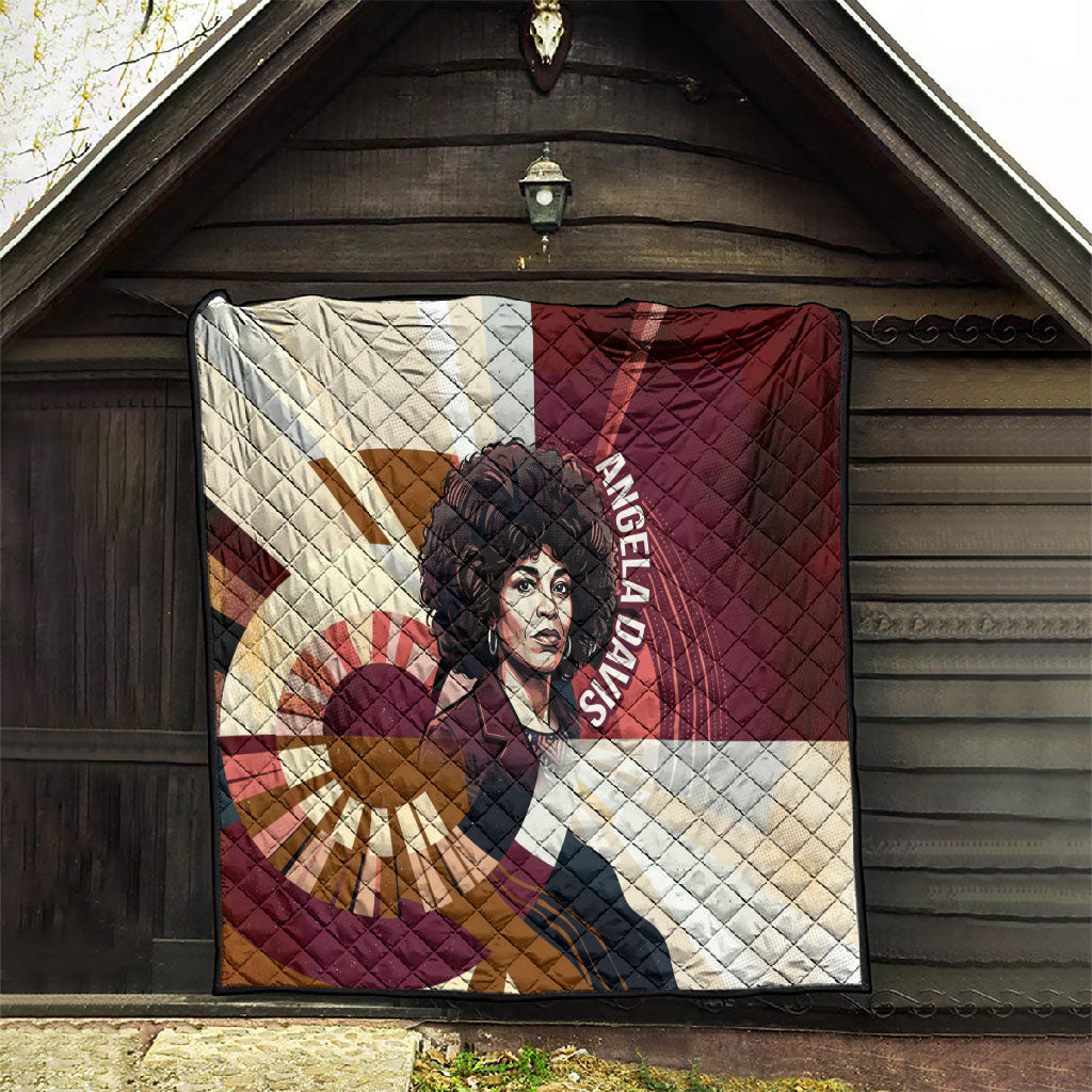 Angela Davis Black History Rights Activism Quilt Abstract Geometric Pop Art Retro Civil Rights