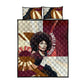 Angela Davis Black History Rights Activism Quilt Bed Set Abstract Geometric Pop Art Retro Civil Rights