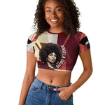 Angela Davis Black History Rights Activism Raglan Cropped T shirt Abstract Geometric Pop Art Retro Civil Rights