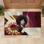 Angela Davis Black History Rights Activism Rubber Doormat Abstract Geometric Pop Art Retro Civil Rights