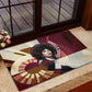 Angela Davis Black History Rights Activism Rubber Doormat Abstract Geometric Pop Art Retro Civil Rights