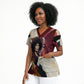 Angela Davis Black History Rights Activism Scrub Top Abstract Geometric Pop Art Retro Civil Rights