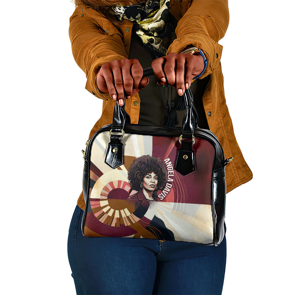 Angela Davis Black History Rights Activism Shoulder Handbag Abstract Geometric Pop Art Retro Civil Rights