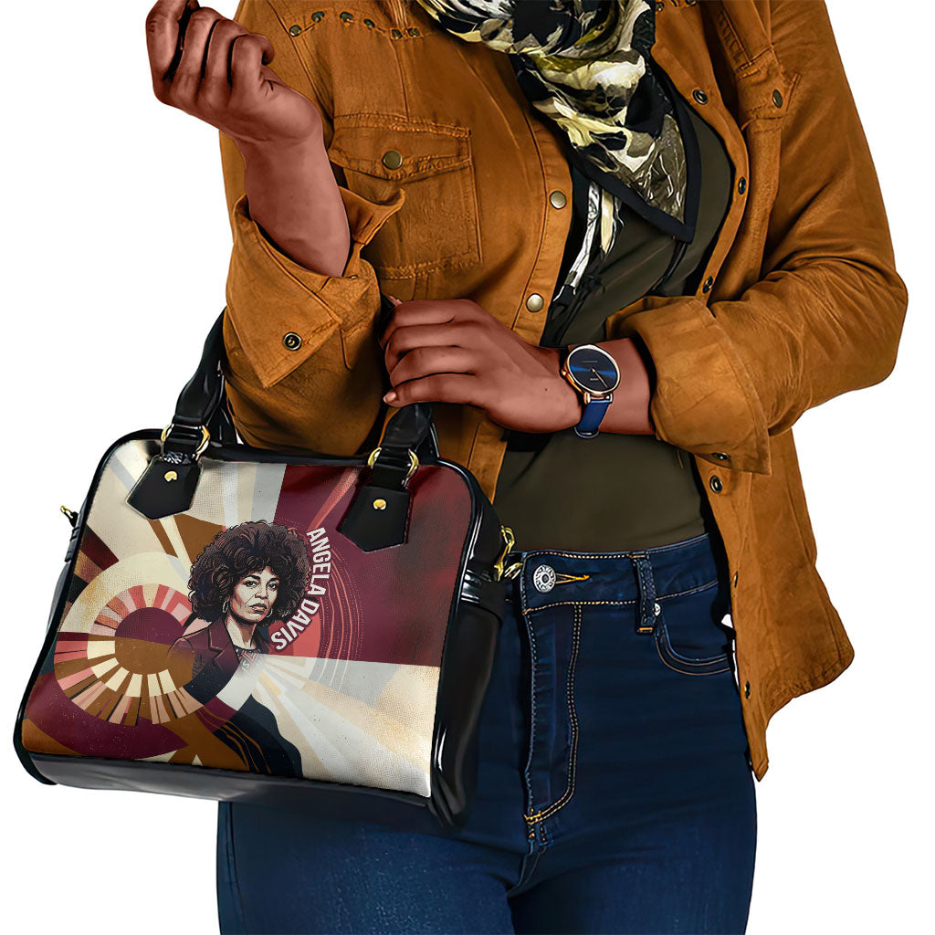 Angela Davis Black History Rights Activism Shoulder Handbag Abstract Geometric Pop Art Retro Civil Rights