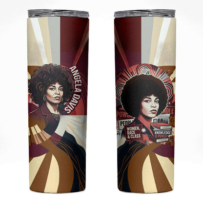 Angela Davis Black History Rights Activism Skinny Tumbler Abstract Geometric Pop Art Retro Civil Rights