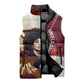 Angela Davis Black History Rights Activism Sleeveless Puffer Jacket Abstract Geometric Pop Art Retro Civil Rights