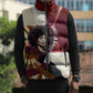 Angela Davis Black History Rights Activism Sleeveless Puffer Jacket Abstract Geometric Pop Art Retro Civil Rights