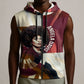 Angela Davis Black History Rights Activism Sleeveless Zip Hoodie Abstract Geometric Pop Art Retro Civil Rights
