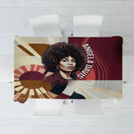 Angela Davis Black History Rights Activism Tablecloth Abstract Geometric Pop Art Retro Civil Rights