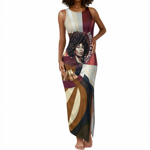 Angela Davis Black History Rights Activism Tank Maxi Dress Abstract Geometric Pop Art Retro Civil Rights