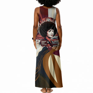 Angela Davis Black History Rights Activism Tank Maxi Dress Abstract Geometric Pop Art Retro Civil Rights