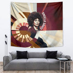 Angela Davis Black History Rights Activism Tapestry Abstract Geometric Pop Art Retro Civil Rights