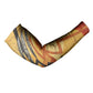 Pakhet Lion Head Arm Sleeves with Claw Marks in Fiery Ancient Egyptian Motif