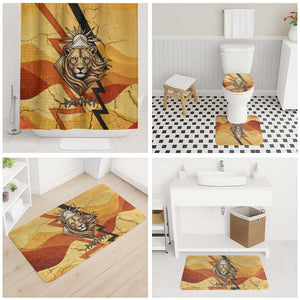 Pakhet Lion Head Bathroom Set with Claw Marks in Fiery Ancient Egyptian Motif