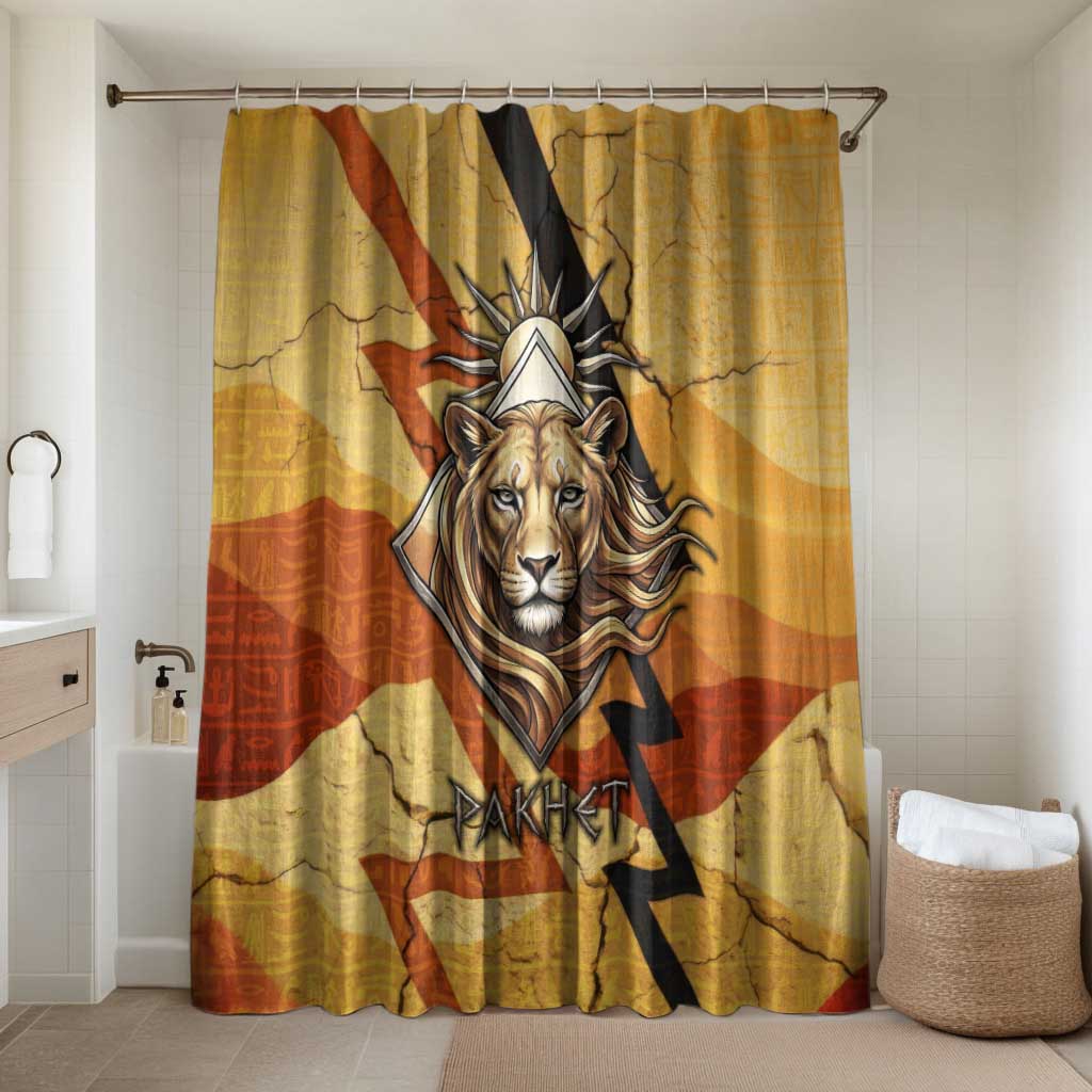Pakhet Lion Head Bathroom Set with Claw Marks in Fiery Ancient Egyptian Motif