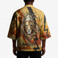 Pakhet Lion Head Kimono with Claw Marks in Fiery Ancient Egyptian Motif