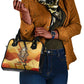 Pakhet Lion Head Shoulder Handbag with Claw Marks in Fiery Ancient Egyptian Motif