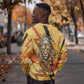 Pakhet Lion Head Sweatshirt with Claw Marks in Fiery Ancient Egyptian Motif