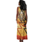Pakhet Lion Head Tank Maxi Dress with Claw Marks in Fiery Ancient Egyptian Motif