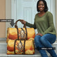 Pakhet Lion Head Travel Bag with Claw Marks in Fiery Ancient Egyptian Motif