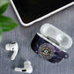Pakhet Panther AirPods Case with Cosmic Feline Eye on Starry Night River