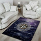 Pakhet Panther Area Rug with Cosmic Feline Eye on Starry Night River