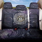 Pakhet Panther Back Car Seat Cover with Cosmic Feline Eye on Starry Night River